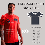 Freedom T-shirt - Navy on Red - Gorilla Health