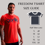 Freedom T-shirt - Navy on Red - Gorilla Health